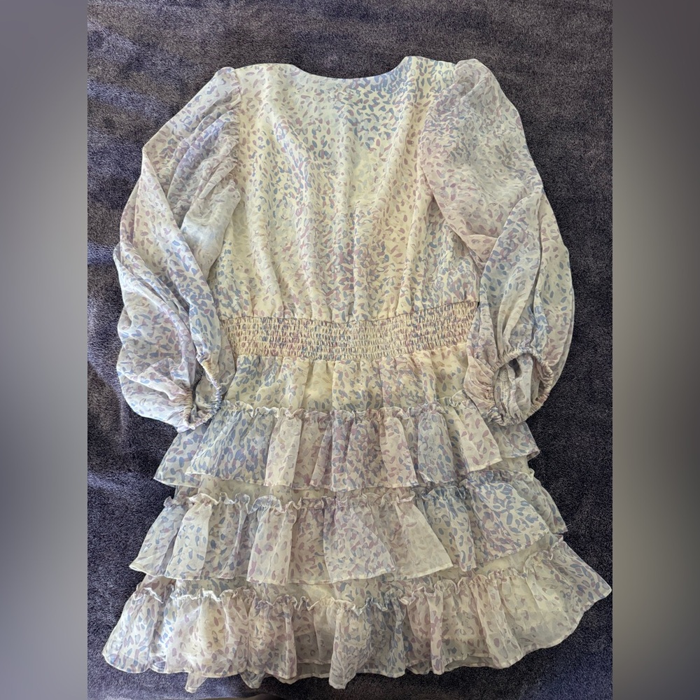 Express Multicolor Ruffle Dress - Picture 2 of 4